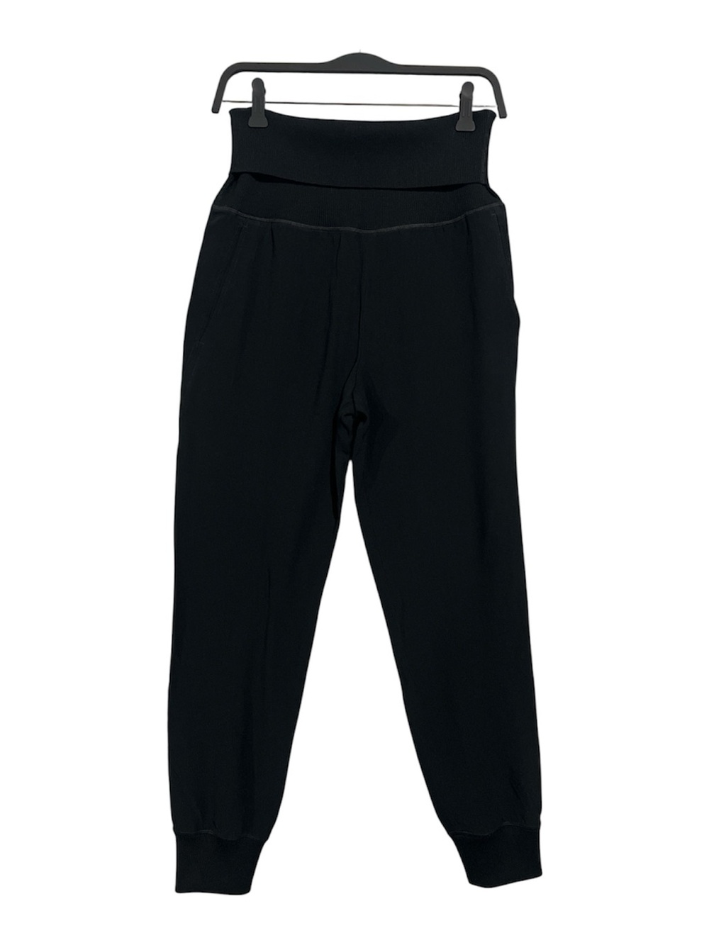 Theory Rib Jogger Pant Women's Small Black Kensington Fold Over